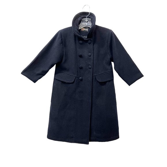 Piccolo Navy Blue Kids Long Peacoat Winter Coat - Picture 1 of 7
